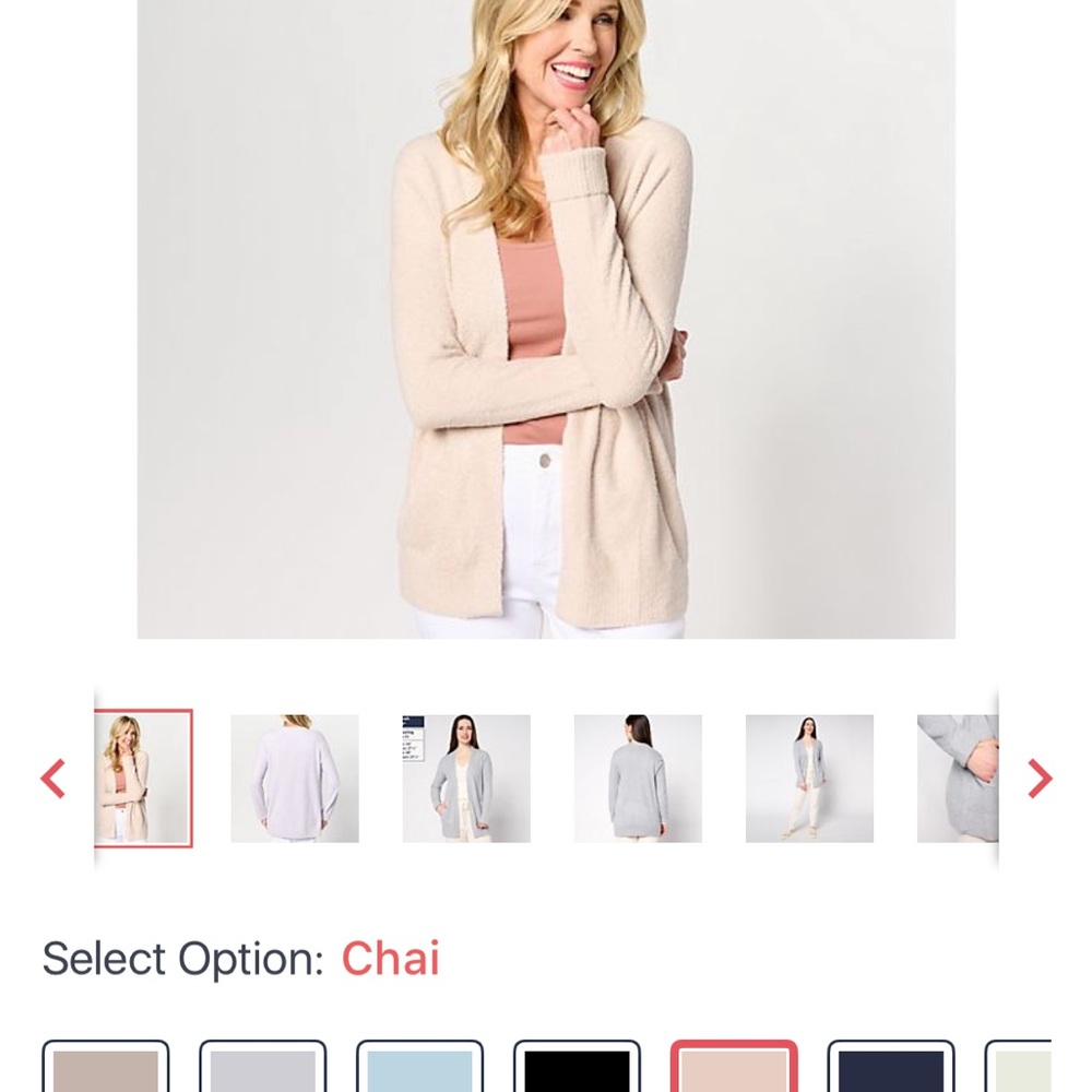 Barefoot Dreams Cream Cardigan Sweater Open Front